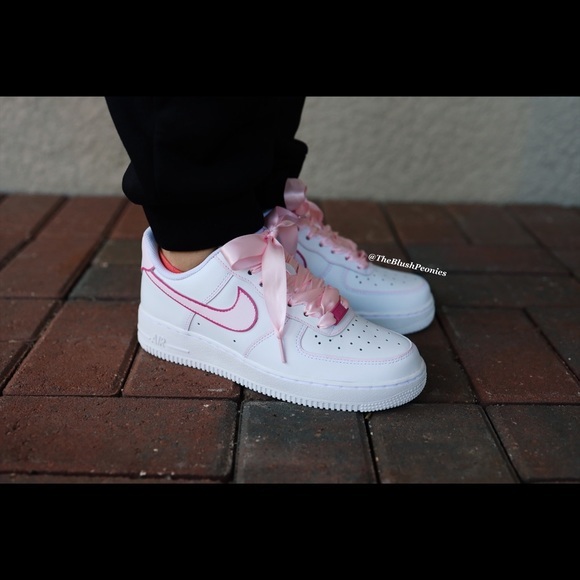 Nike Custom Air Force 1 Low with Matching Satin Laces NWT - Picture 9 of 15
